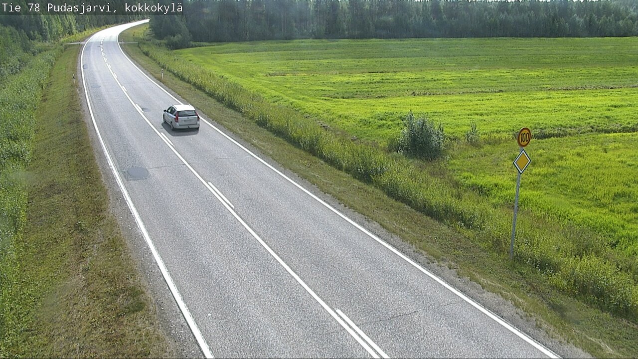 Weather Camera Image Road 78 Pudasjärvi, Kokkokylä, Pudasjärvi, Pohjois-Pohjanmaa