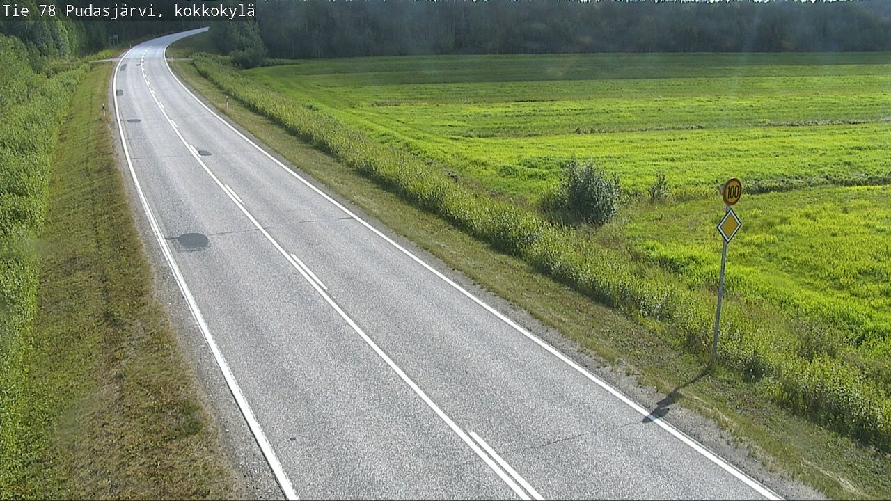 Weather Camera Image Road 78 Pudasjärvi, Kokkokylä, Pudasjärvi, Pohjois-Pohjanmaa