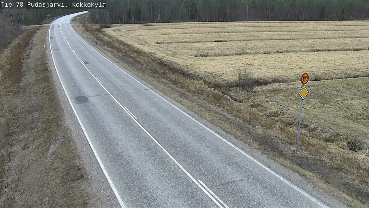 Weather Camera Image Road 78 Pudasjärvi, Kokkokylä, Pudasjärvi, Pohjois-Pohjanmaa
