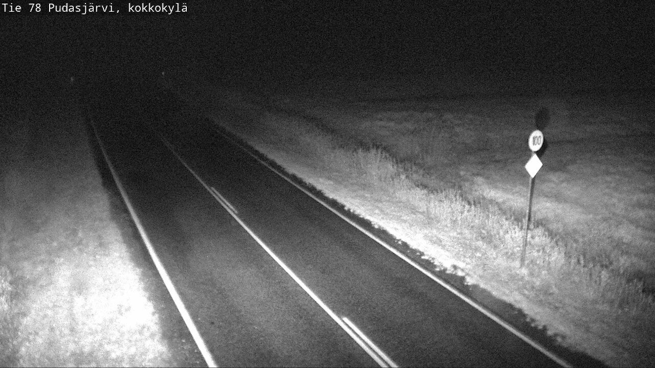 Weather Camera Image Road 78 Pudasjärvi, Kokkokylä, Pudasjärvi, Pohjois-Pohjanmaa