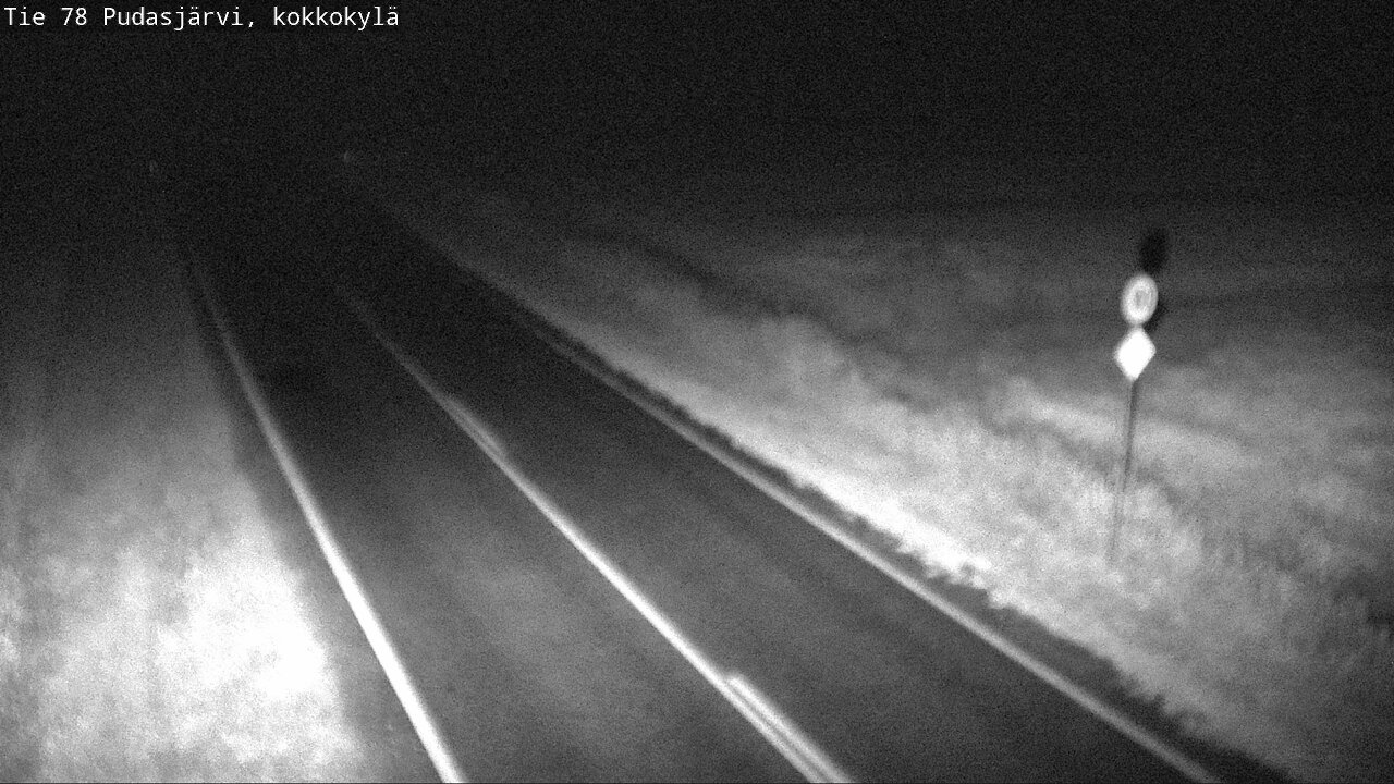 Weather Camera Image Road 78 Pudasjärvi, Kokkokylä, Pudasjärvi, Pohjois-Pohjanmaa