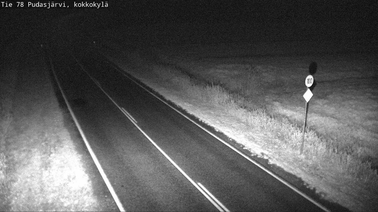 Weather Camera Image Road 78 Pudasjärvi, Kokkokylä, Pudasjärvi, Pohjois-Pohjanmaa