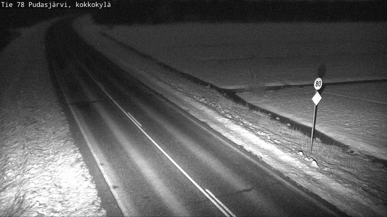 Weather Camera Image Road 78 Pudasjärvi, Kokkokylä, Pudasjärvi, Pohjois-Pohjanmaa