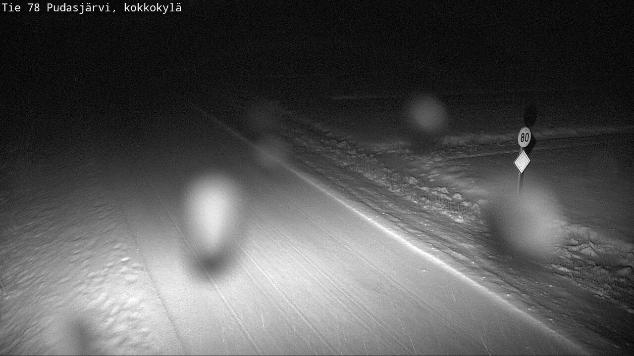 Weather Camera Image Road 78 Pudasjärvi, Kokkokylä, Pudasjärvi, Pohjois-Pohjanmaa