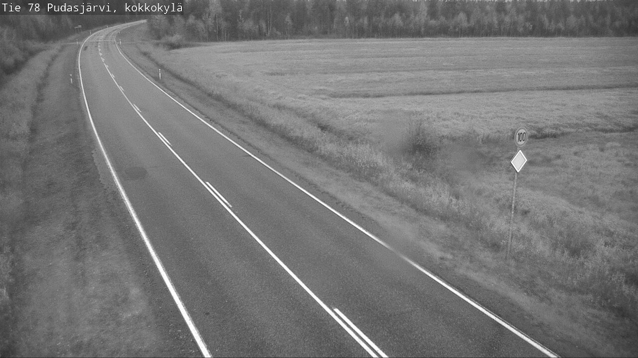 Weather Camera Image Road 78 Pudasjärvi, Kokkokylä, Pudasjärvi, Pohjois-Pohjanmaa