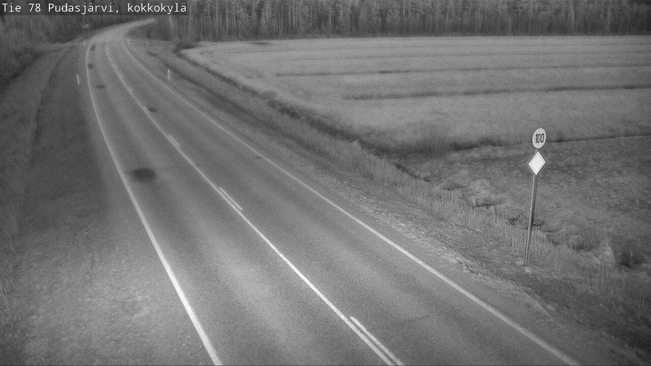 Weather Camera Image Road 78 Pudasjärvi, Kokkokylä, Pudasjärvi, Pohjois-Pohjanmaa