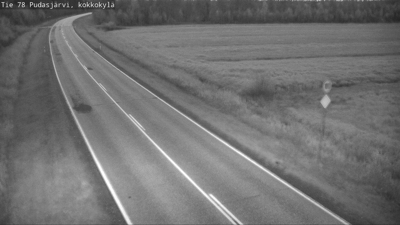 Weather Camera Image Road 78 Pudasjärvi, Kokkokylä, Pudasjärvi, Pohjois-Pohjanmaa