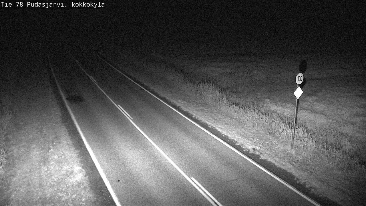 Weather Camera Image Road 78 Pudasjärvi, Kokkokylä, Pudasjärvi, Pohjois-Pohjanmaa