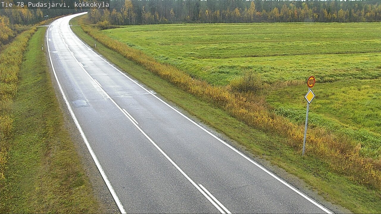 Weather Camera Image Road 78 Pudasjärvi, Kokkokylä, Pudasjärvi, Pohjois-Pohjanmaa