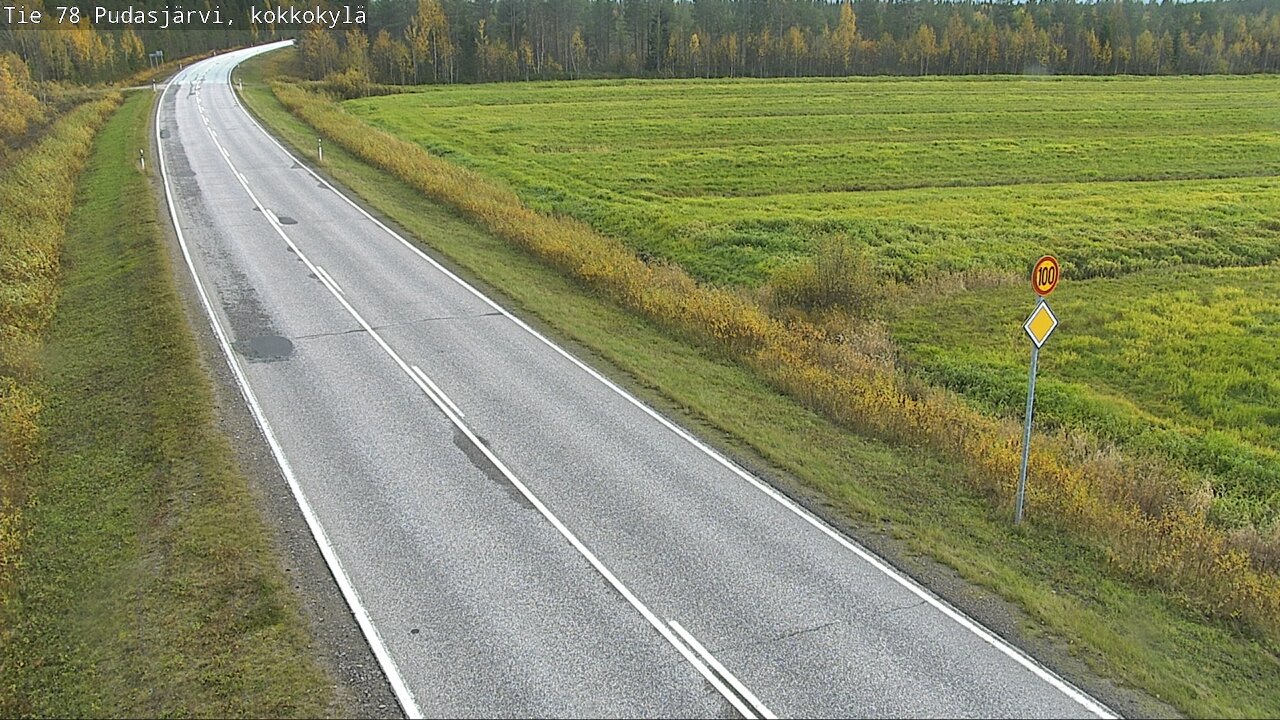 Weather Camera Image Road 78 Pudasjärvi, Kokkokylä, Pudasjärvi, Pohjois-Pohjanmaa