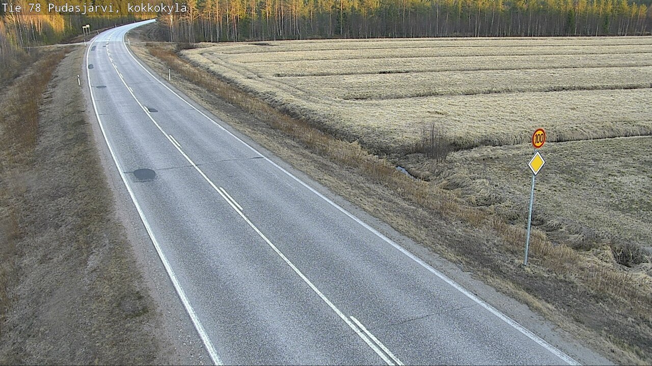 Weather Camera Image Road 78 Pudasjärvi, Kokkokylä, Pudasjärvi, Pohjois-Pohjanmaa