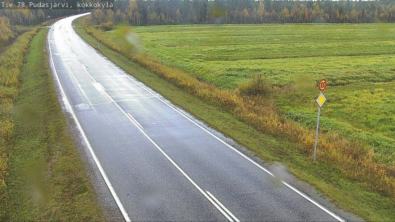 Weather Camera Image Road 78 Pudasjärvi, Kokkokylä, Pudasjärvi, Pohjois-Pohjanmaa