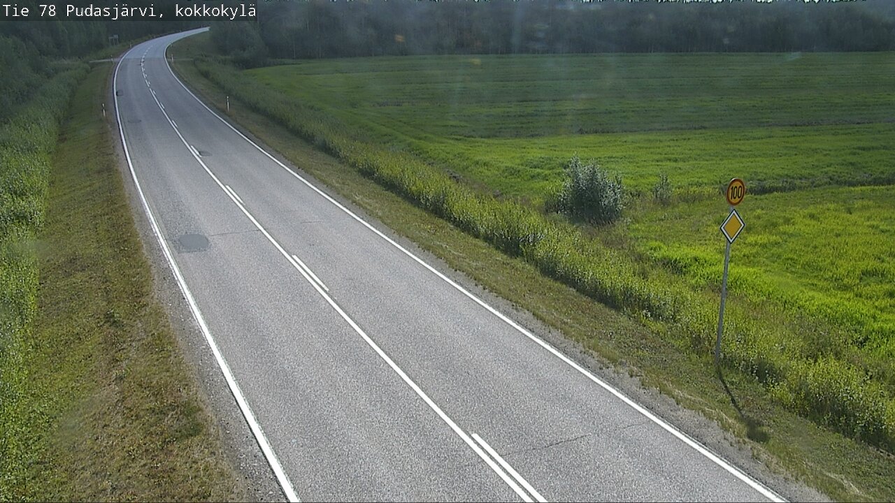 Weather Camera Image Road 78 Pudasjärvi, Kokkokylä, Pudasjärvi, Pohjois-Pohjanmaa