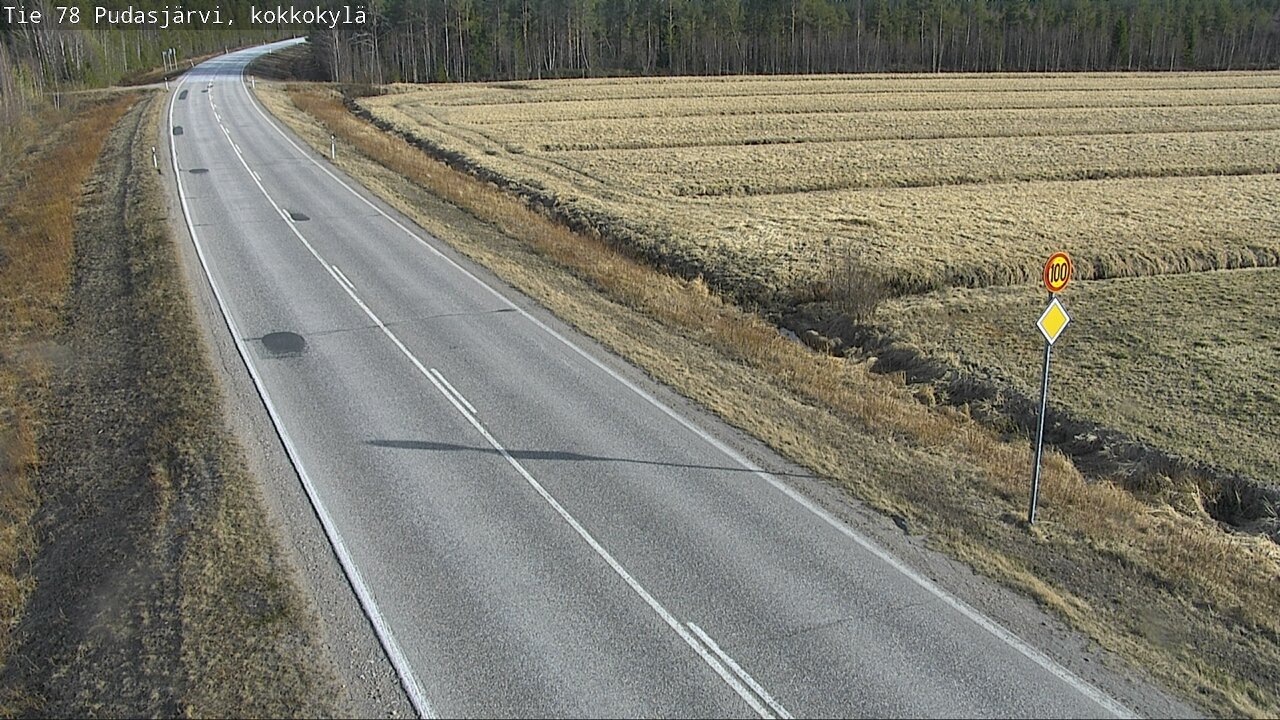 Weather Camera Image Road 78 Pudasjärvi, Kokkokylä, Pudasjärvi, Pohjois-Pohjanmaa