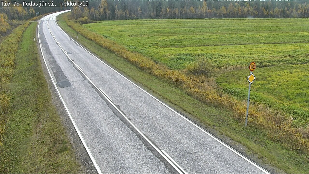 Weather Camera Image Road 78 Pudasjärvi, Kokkokylä, Pudasjärvi, Pohjois-Pohjanmaa
