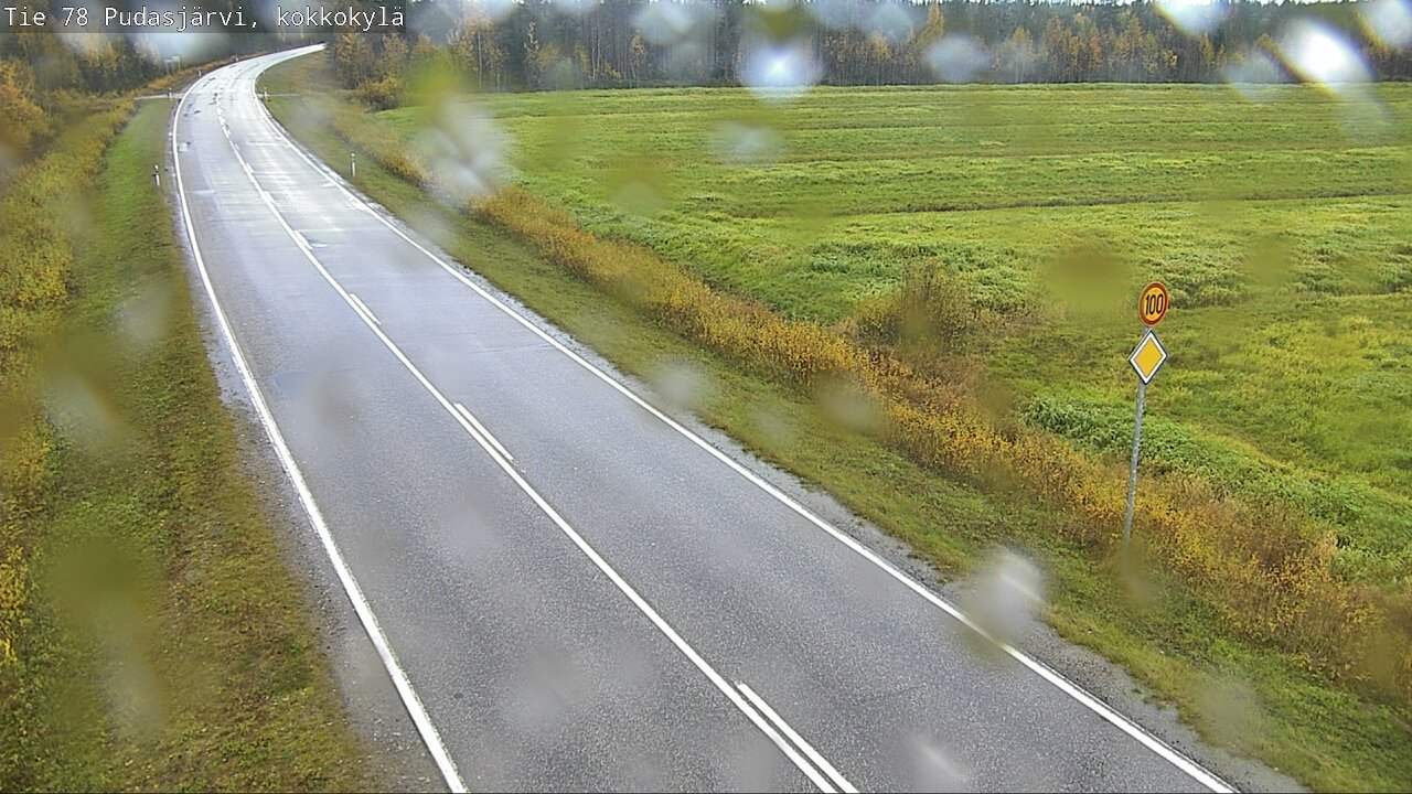 Weather Camera Image Road 78 Pudasjärvi, Kokkokylä, Pudasjärvi, Pohjois-Pohjanmaa