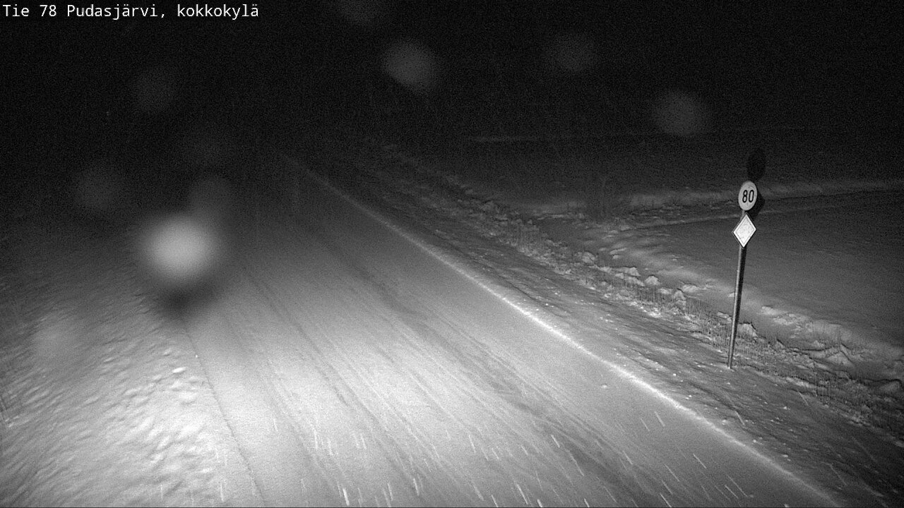 Weather Camera Image Road 78 Pudasjärvi, Kokkokylä, Pudasjärvi, Pohjois-Pohjanmaa