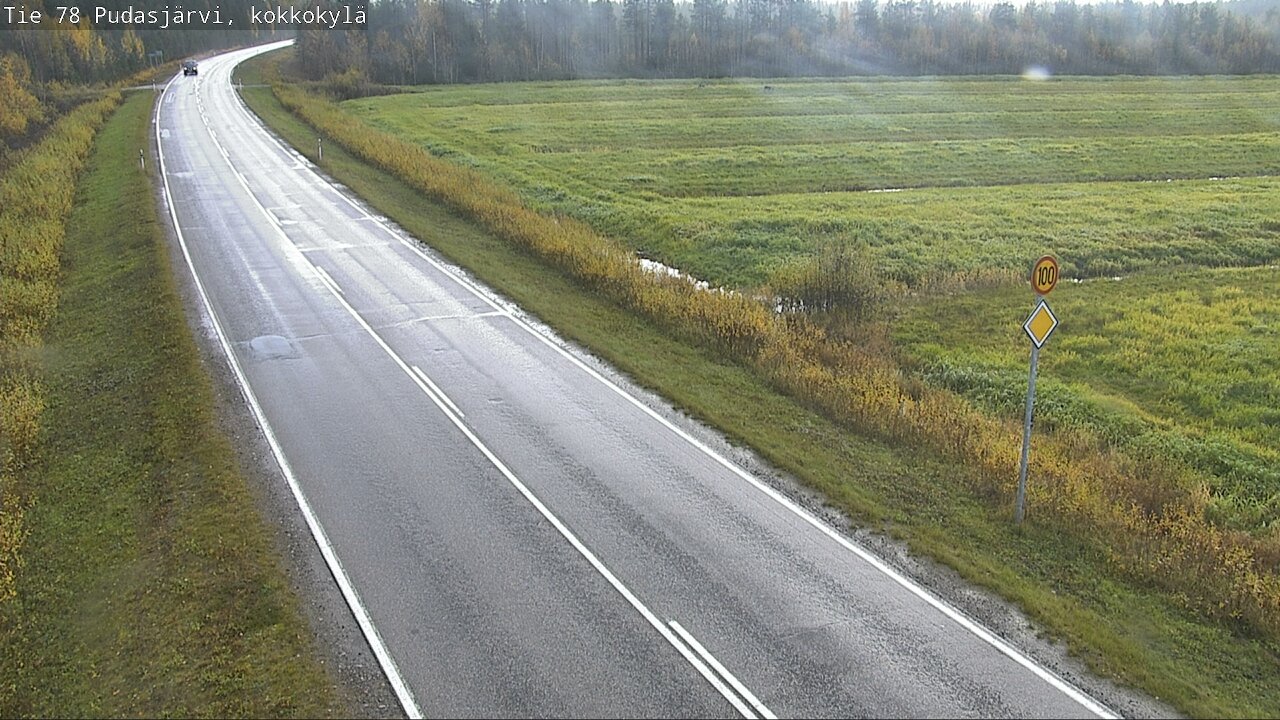 Weather Camera Image Road 78 Pudasjärvi, Kokkokylä, Pudasjärvi, Pohjois-Pohjanmaa