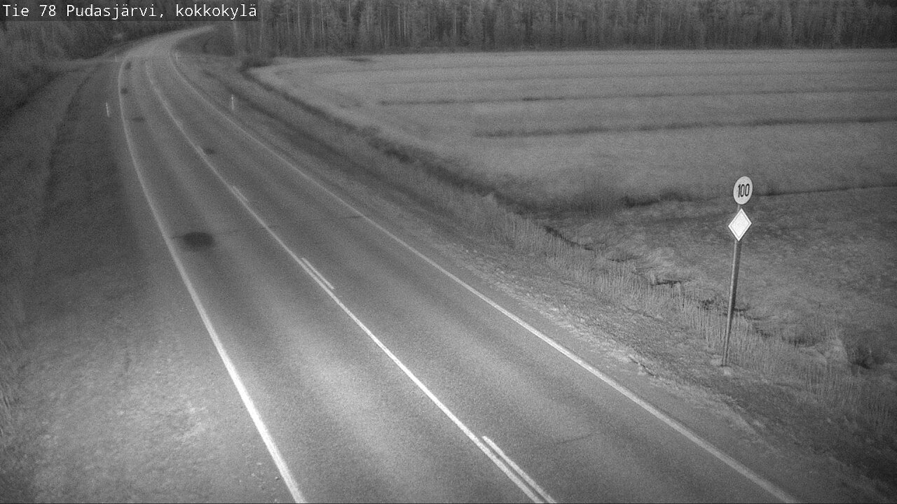 Weather Camera Image Road 78 Pudasjärvi, Kokkokylä, Pudasjärvi, Pohjois-Pohjanmaa