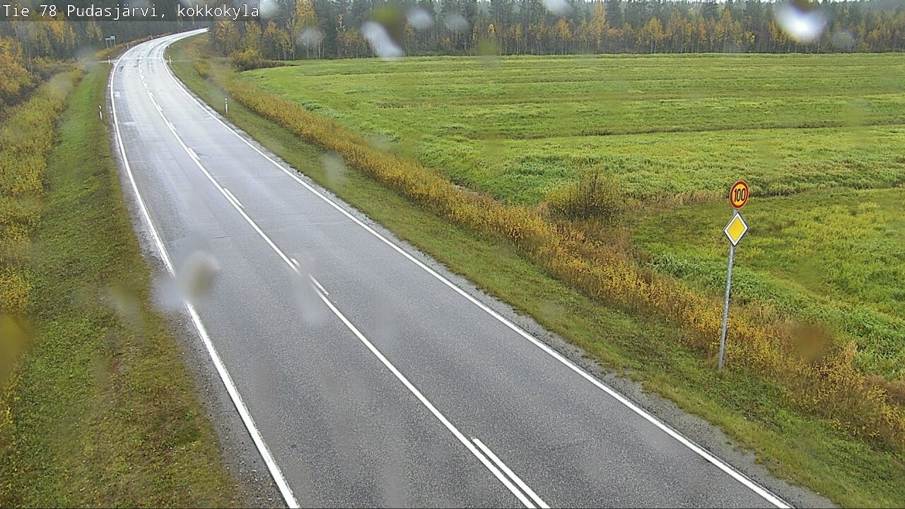 Weather Camera Image Road 78 Pudasjärvi, Kokkokylä, Pudasjärvi, Pohjois-Pohjanmaa