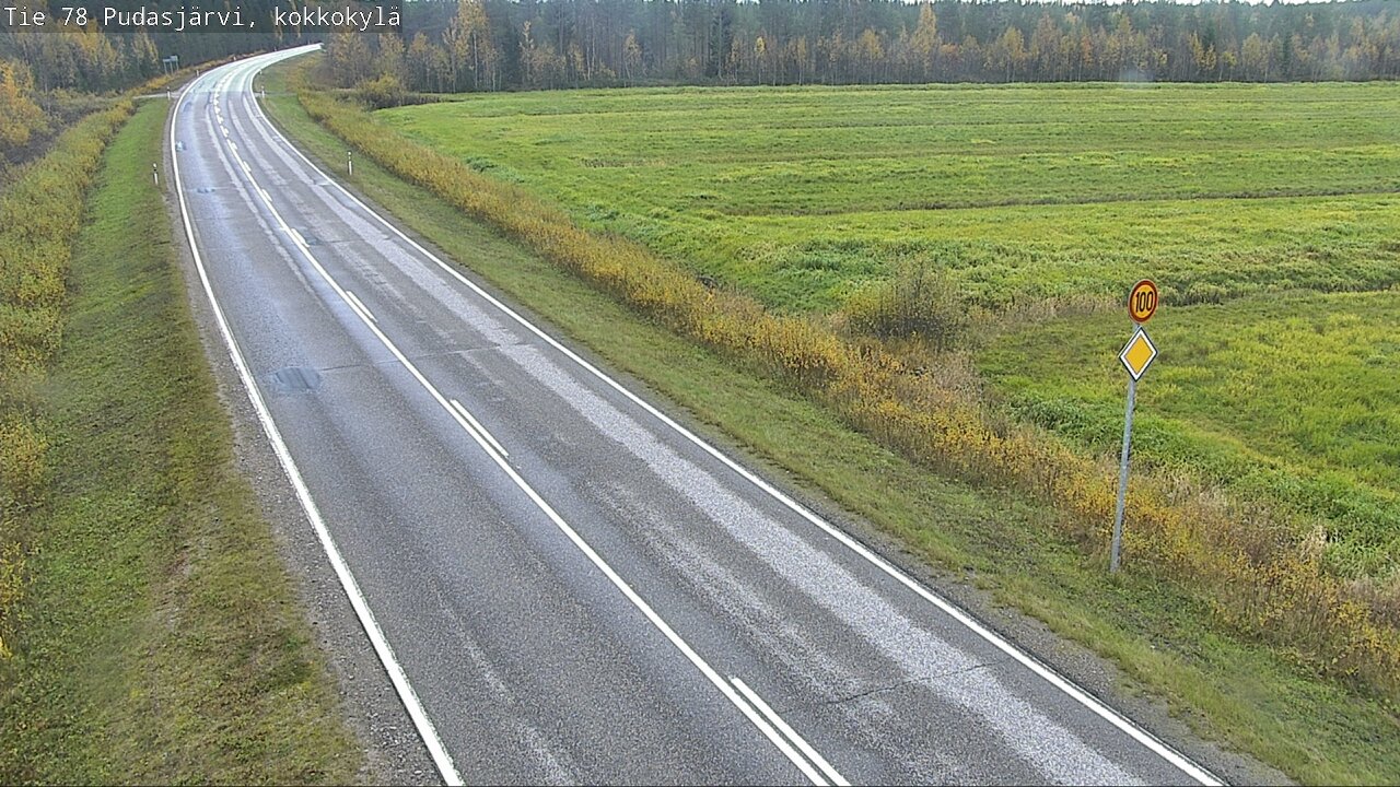 Weather Camera Image Road 78 Pudasjärvi, Kokkokylä, Pudasjärvi, Pohjois-Pohjanmaa