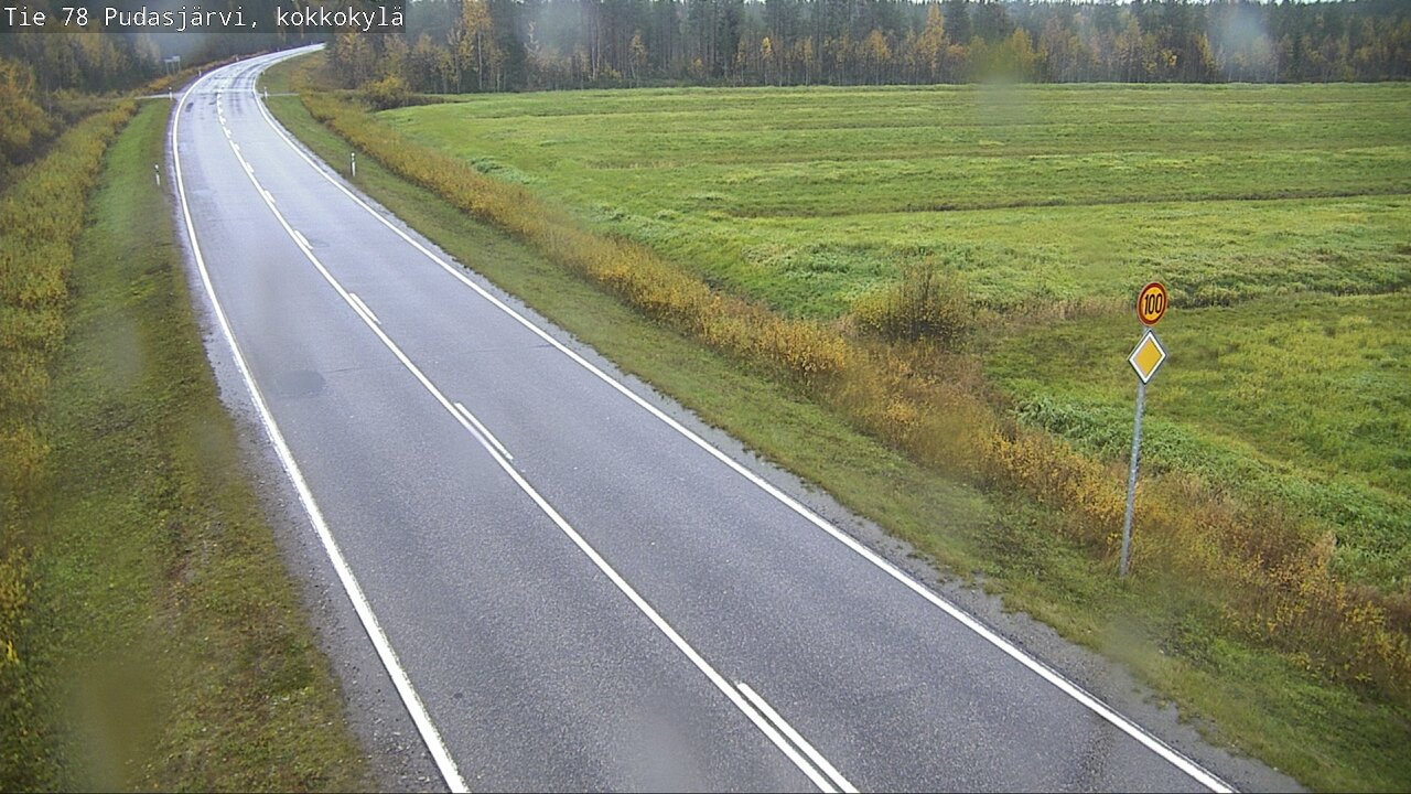 Weather Camera Image Road 78 Pudasjärvi, Kokkokylä, Pudasjärvi, Pohjois-Pohjanmaa