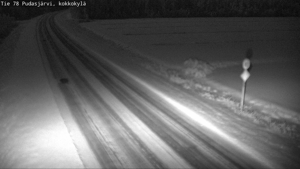 Weather Camera Image Road 78 Pudasjärvi, Kokkokylä, Pudasjärvi, Pohjois-Pohjanmaa
