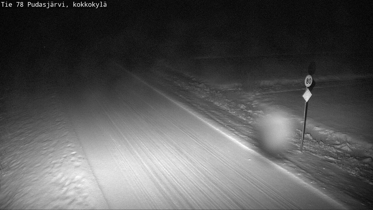 Weather Camera Image Road 78 Pudasjärvi, Kokkokylä, Pudasjärvi, Pohjois-Pohjanmaa