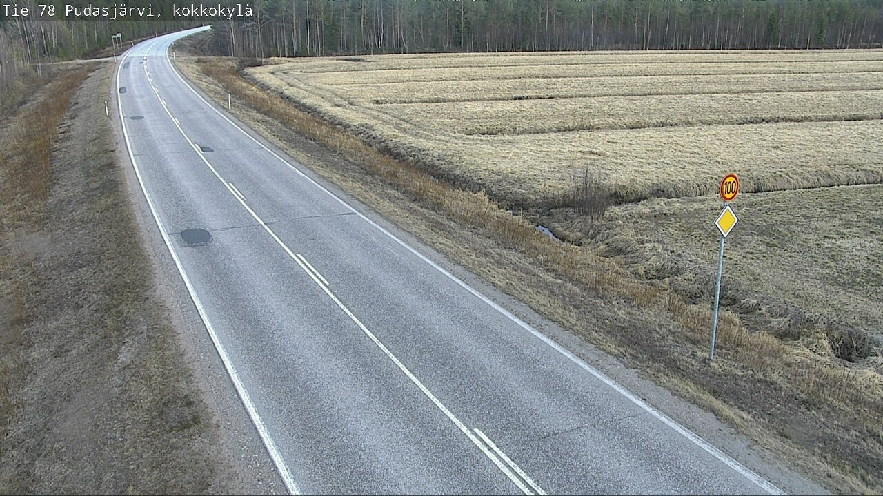 Weather Camera Image Road 78 Pudasjärvi, Kokkokylä, Pudasjärvi, Pohjois-Pohjanmaa