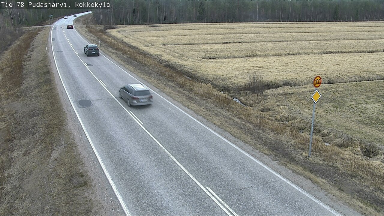 Weather Camera Image Road 78 Pudasjärvi, Kokkokylä, Pudasjärvi, Pohjois-Pohjanmaa
