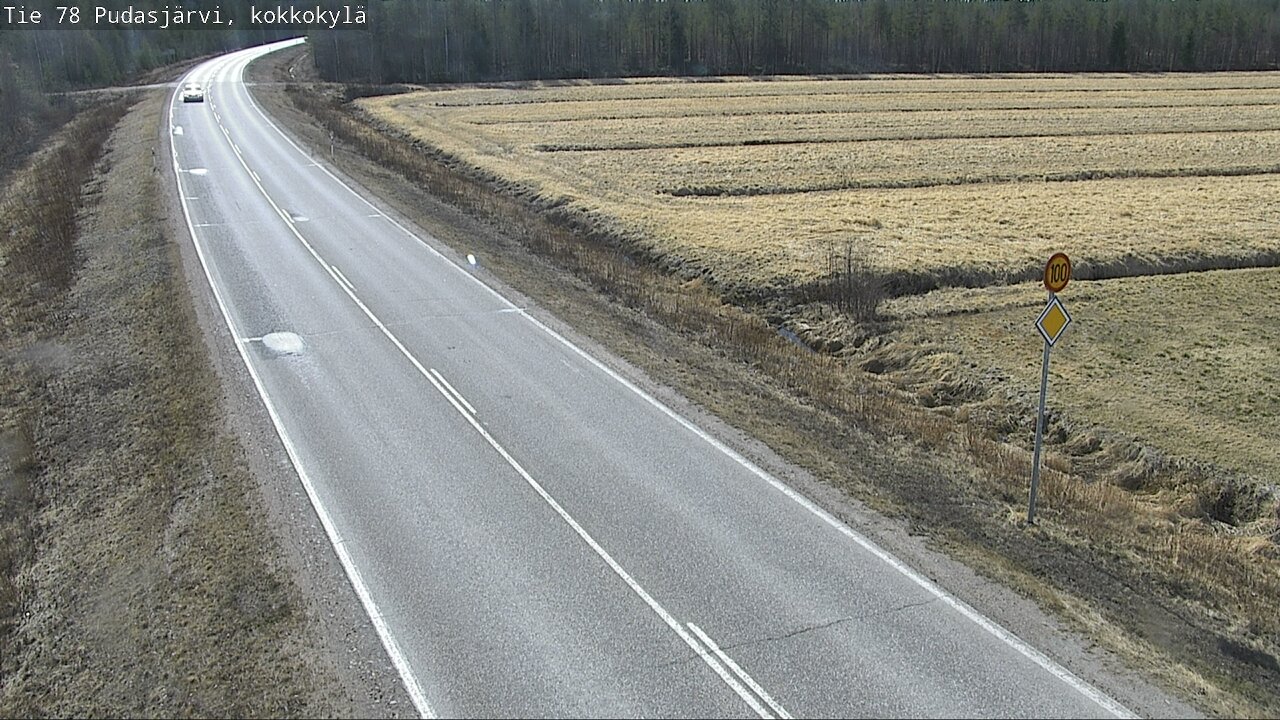 Weather Camera Image Road 78 Pudasjärvi, Kokkokylä, Pudasjärvi, Pohjois-Pohjanmaa