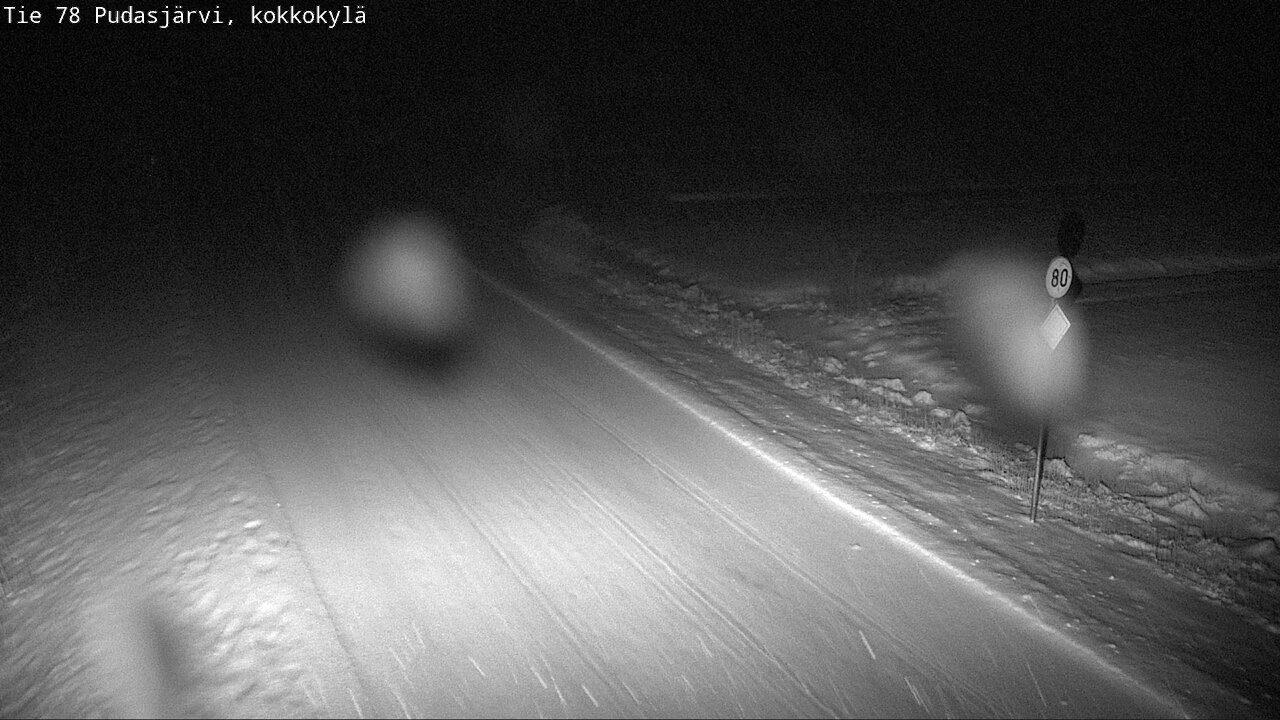 Weather Camera Image Road 78 Pudasjärvi, Kokkokylä, Pudasjärvi, Pohjois-Pohjanmaa