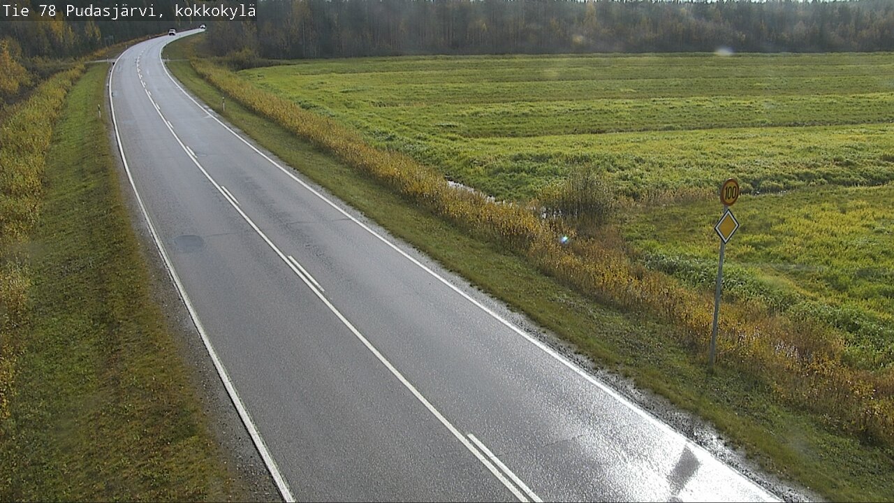 Weather Camera Image Road 78 Pudasjärvi, Kokkokylä, Pudasjärvi, Pohjois-Pohjanmaa