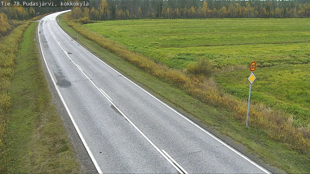 Weather Camera Image Road 78 Pudasjärvi, Kokkokylä, Pudasjärvi, Pohjois-Pohjanmaa