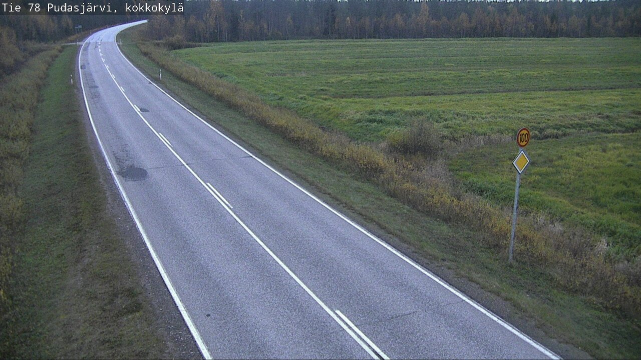 Weather Camera Image Road 78 Pudasjärvi, Kokkokylä, Pudasjärvi, Pohjois-Pohjanmaa