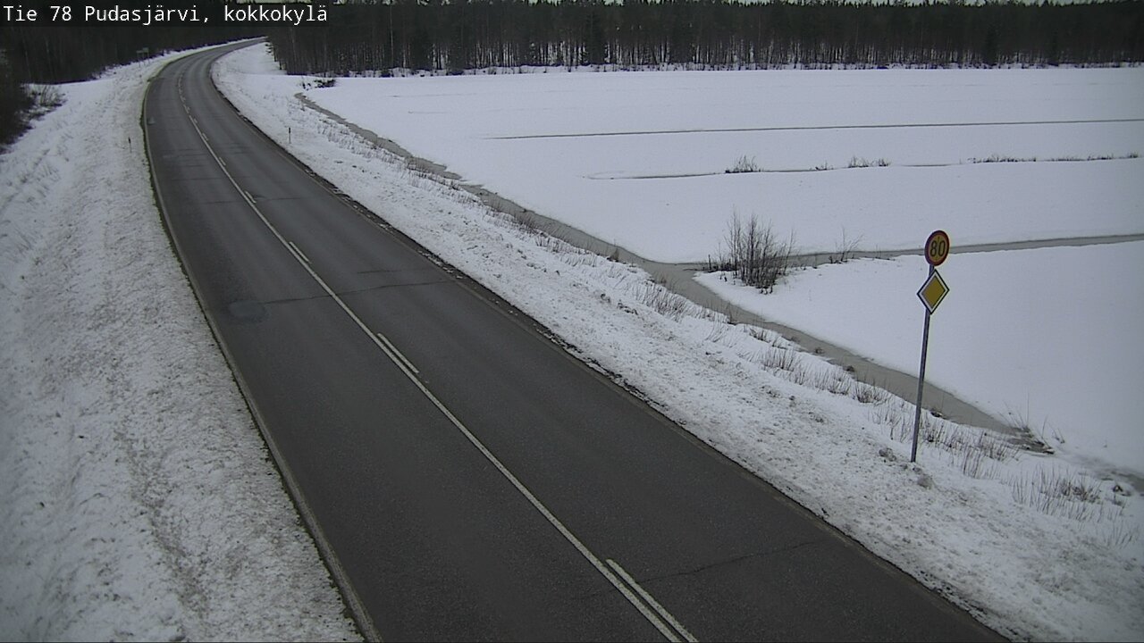 Kelikamerat Kuva Tie 78 Pudasjärvi, Kokkokylä, Pudasjärvi, Pohjois-Pohjanmaa
