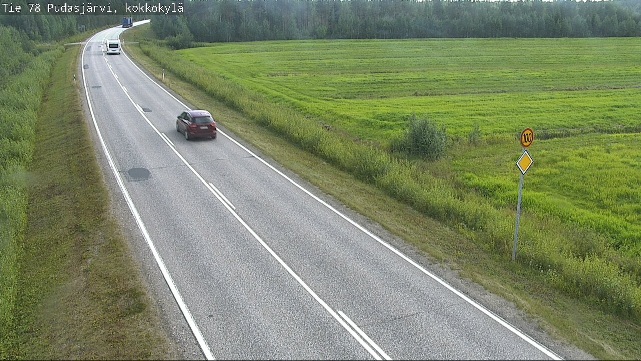 Weather Camera Image Road 78 Pudasjärvi, Kokkokylä, Pudasjärvi, Pohjois-Pohjanmaa
