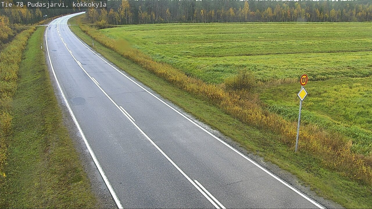 Weather Camera Image Road 78 Pudasjärvi, Kokkokylä, Pudasjärvi, Pohjois-Pohjanmaa