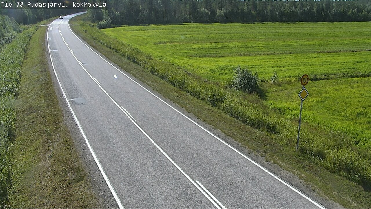 Weather Camera Image Road 78 Pudasjärvi, Kokkokylä, Pudasjärvi, Pohjois-Pohjanmaa