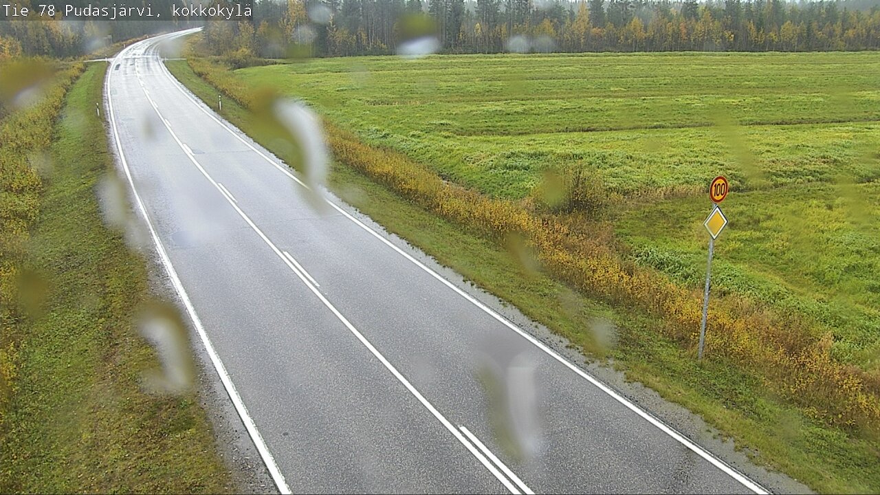 Weather Camera Image Road 78 Pudasjärvi, Kokkokylä, Pudasjärvi, Pohjois-Pohjanmaa