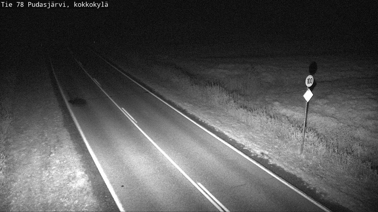 Weather Camera Image Road 78 Pudasjärvi, Kokkokylä, Pudasjärvi, Pohjois-Pohjanmaa