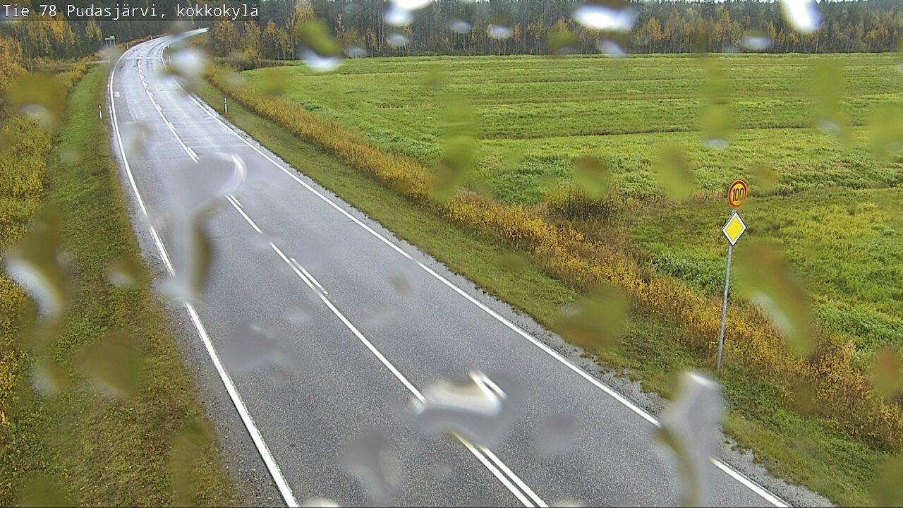 Weather Camera Image Road 78 Pudasjärvi, Kokkokylä, Pudasjärvi, Pohjois-Pohjanmaa