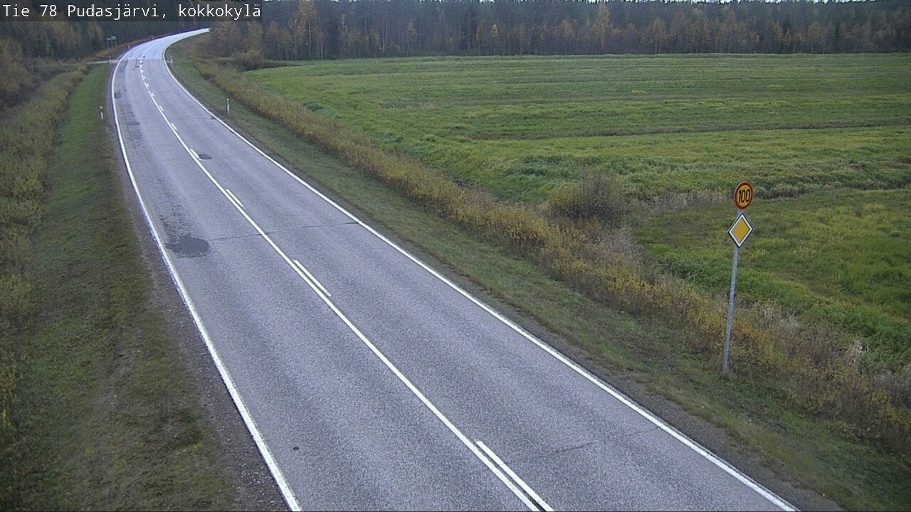 Weather Camera Image Road 78 Pudasjärvi, Kokkokylä, Pudasjärvi, Pohjois-Pohjanmaa