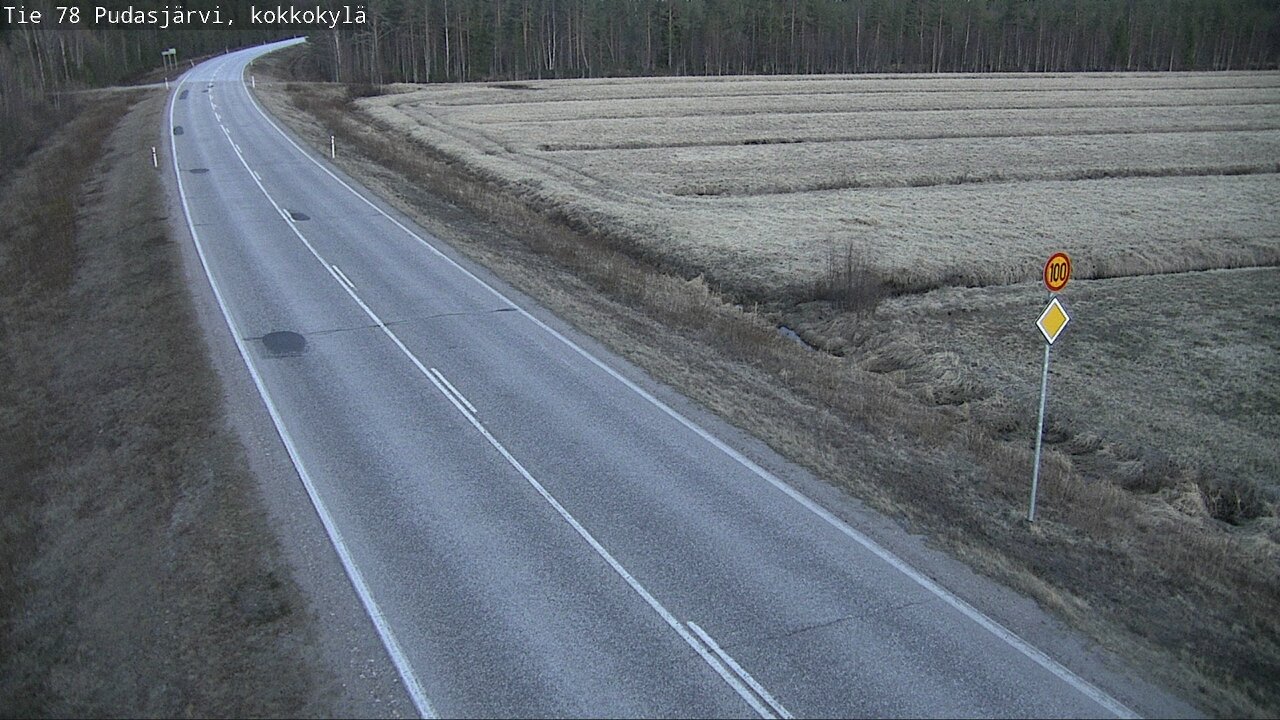 Weather Camera Image Road 78 Pudasjärvi, Kokkokylä, Pudasjärvi, Pohjois-Pohjanmaa