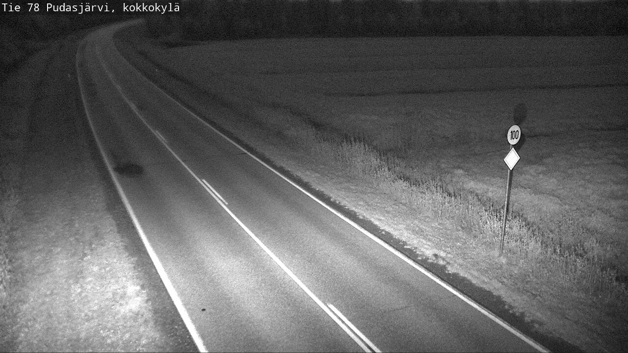 Weather Camera Image Road 78 Pudasjärvi, Kokkokylä, Pudasjärvi, Pohjois-Pohjanmaa