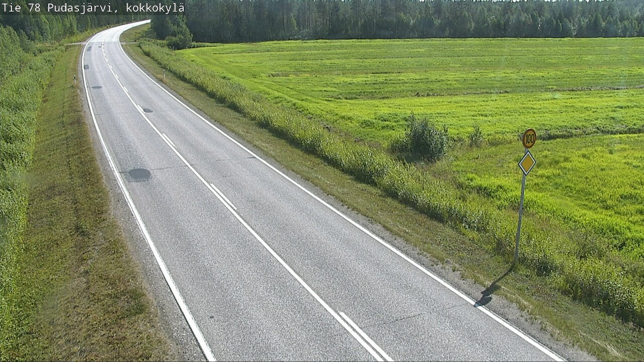 Weather Camera Image Road 78 Pudasjärvi, Kokkokylä, Pudasjärvi, Pohjois-Pohjanmaa