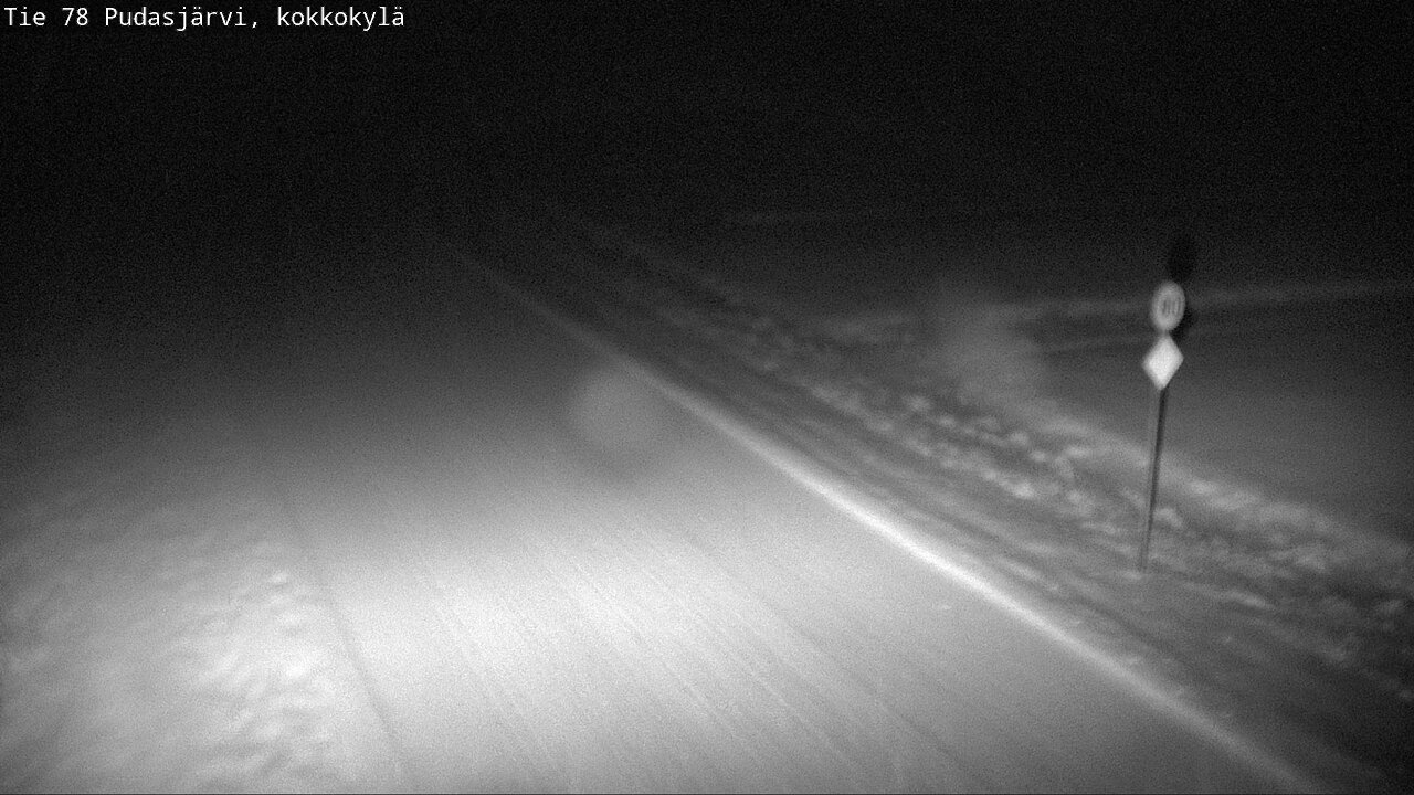 Weather Camera Image Road 78 Pudasjärvi, Kokkokylä, Pudasjärvi, Pohjois-Pohjanmaa