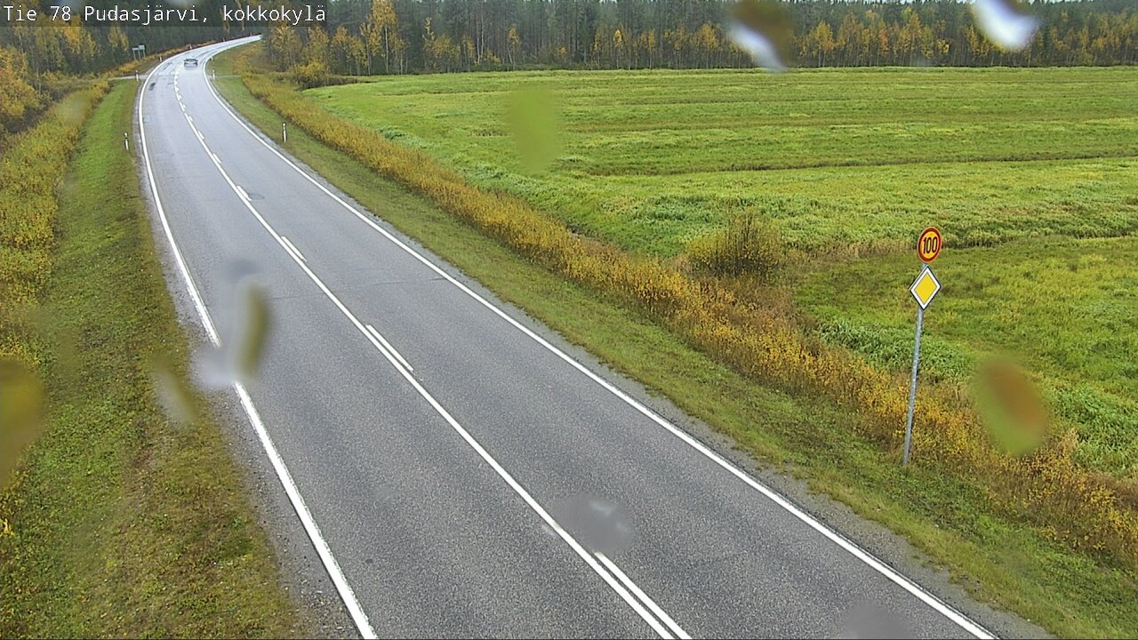 Weather Camera Image Road 78 Pudasjärvi, Kokkokylä, Pudasjärvi, Pohjois-Pohjanmaa