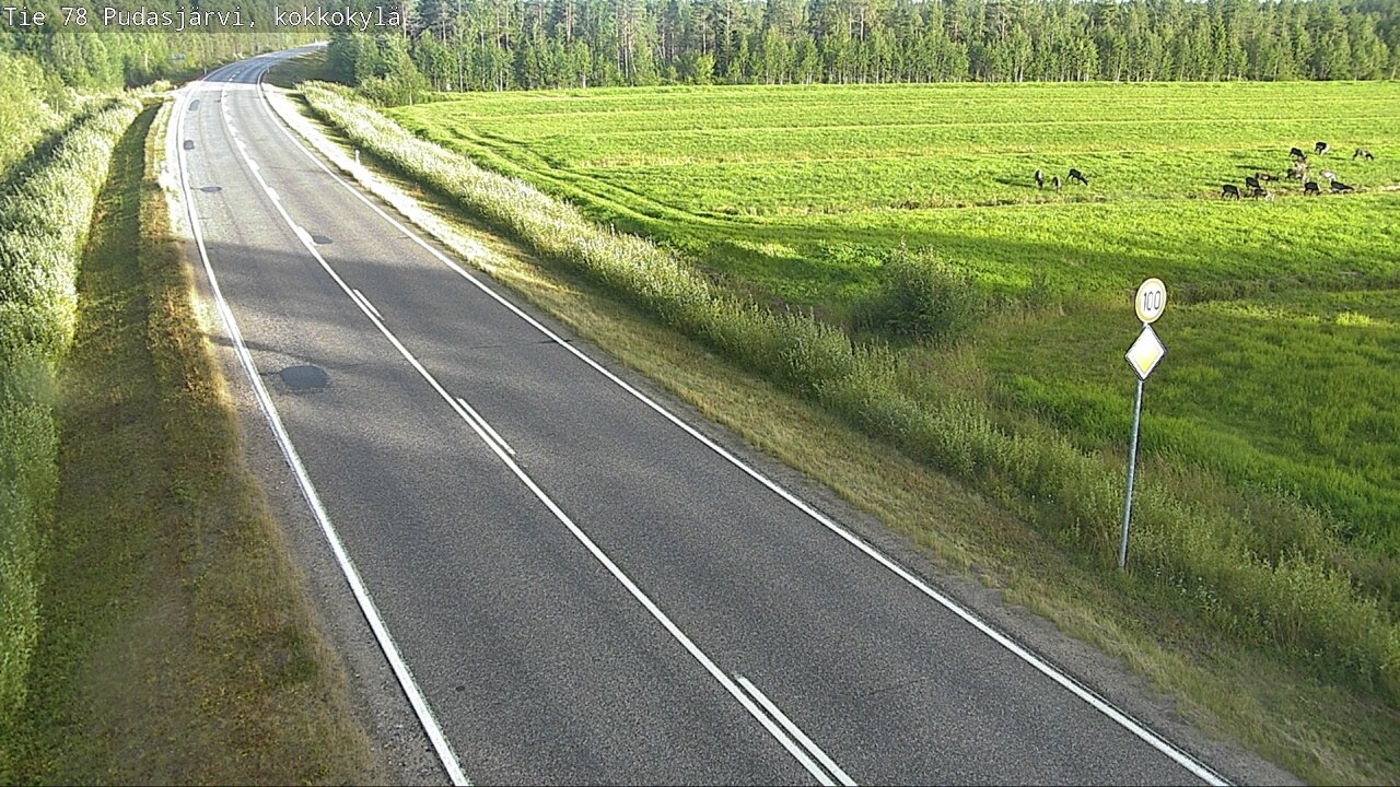 Kelikamerat Kuva Tie 78 Pudasjärvi, Kokkokylä, Pudasjärvi, Pohjois-Pohjanmaa