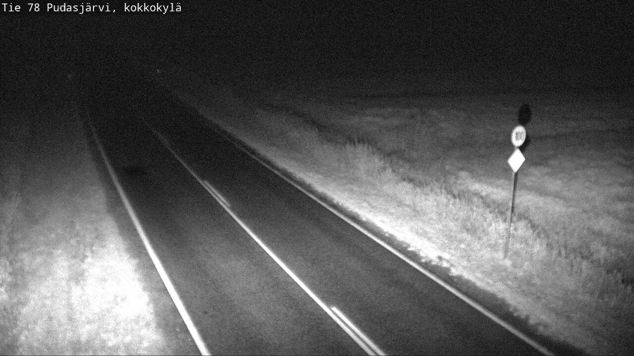 Weather Camera Image Road 78 Pudasjärvi, Kokkokylä, Pudasjärvi, Pohjois-Pohjanmaa